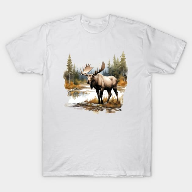 Wild Moose T-Shirt by zooleisurelife